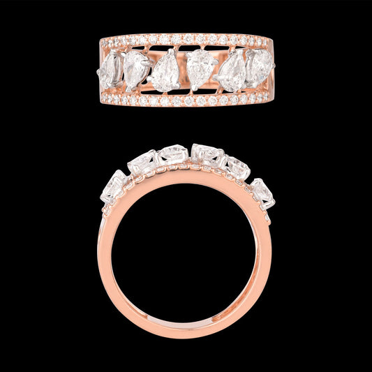 18K Rose Gold Diamond Ring - 1.226ct VS-SI-EF