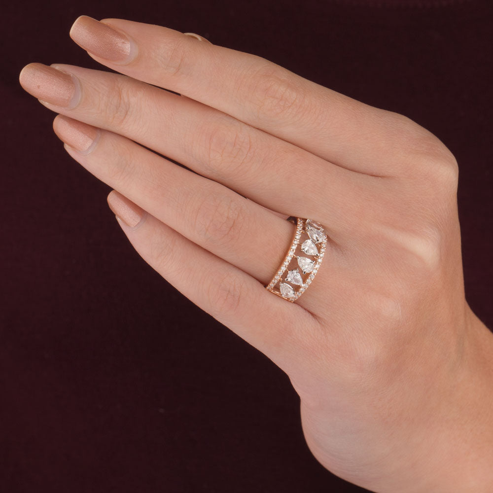 18K Rose Gold Diamond Ring - 1.226ct VS-SI-EF