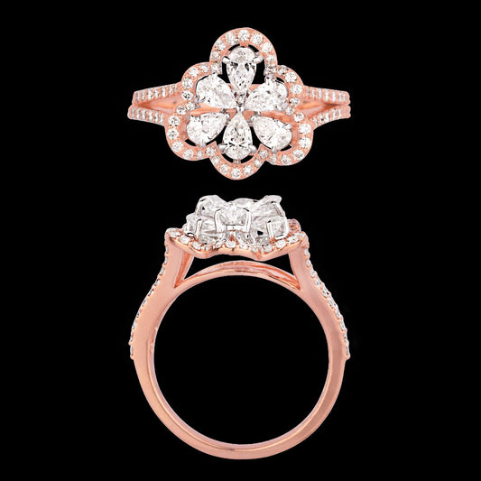 18K Rose Gold Diamond Ring - 1.127ct VS-SI-EF