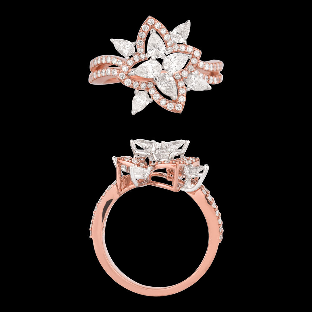18K Rose Gold Diamond Ring - 1.399ct VS-SI-FG