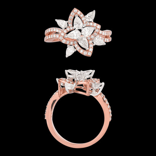 18K Rose Gold Diamond Ring - 1.399ct VS-SI-FG
