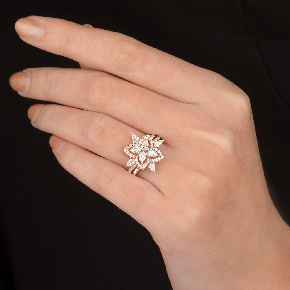 18K Rose Gold Diamond Ring - 1.399ct VS-SI-FG