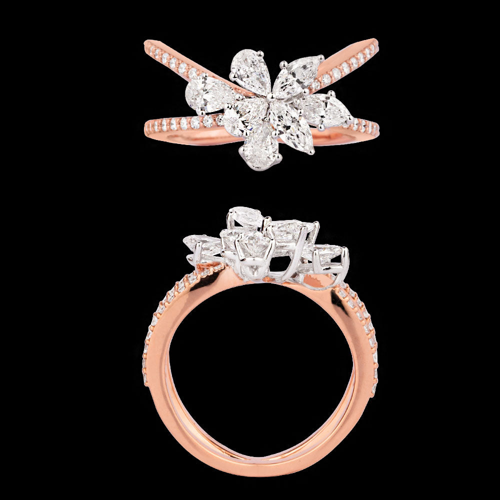 18K Rose Gold Diamond Ring - 1.284ct VS-SI-EF