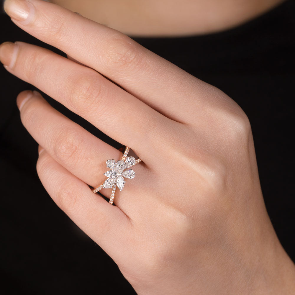 18K Rose Gold Diamond Ring - 1.284ct VS-SI-EF