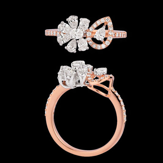 18K Rose Gold Diamond Ring - 0.858ct VS-SI-EF