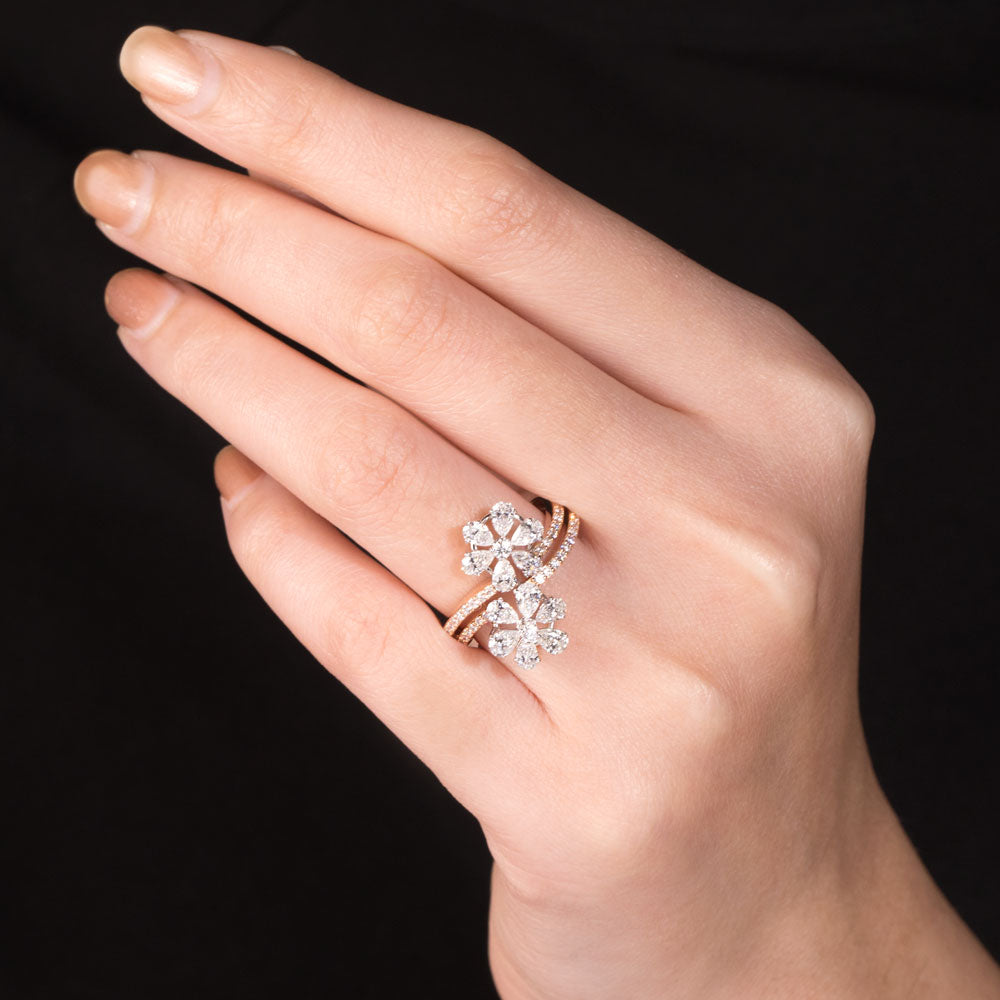 18K Rose Gold Diamond Ring - 1.489ct VS-SI-EF