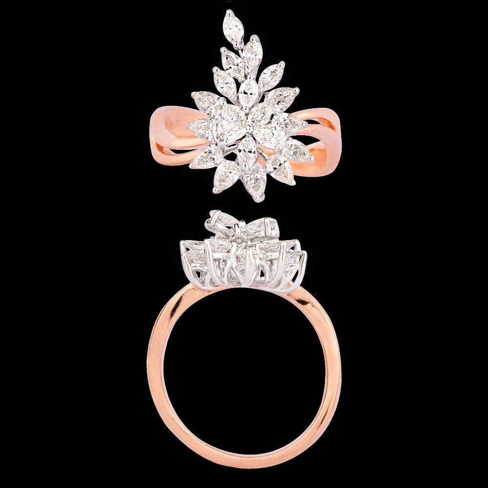 18K Rose Gold Diamond Ring - 1.33ct VVS-VS-HI