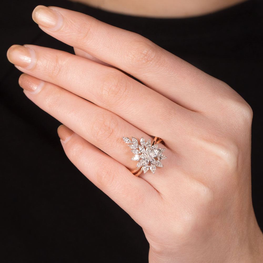 18K Rose Gold Diamond Ring - 1.33ct VVS-VS-HI