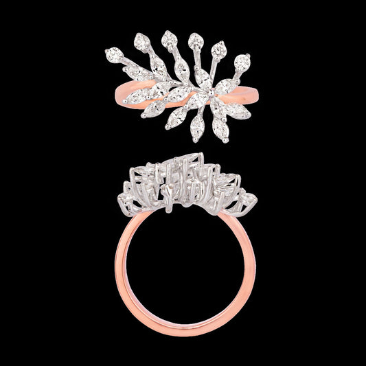 18K Rose Gold Diamond Ring - 0.873ct VVS-VS-HI