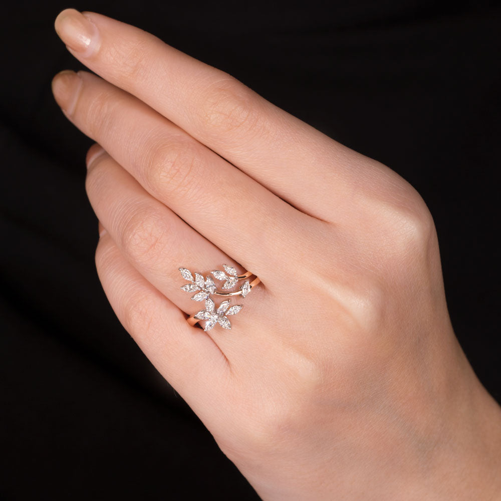 18K Rose Gold Diamond Ring - 0.618ct VVS-VS-HI