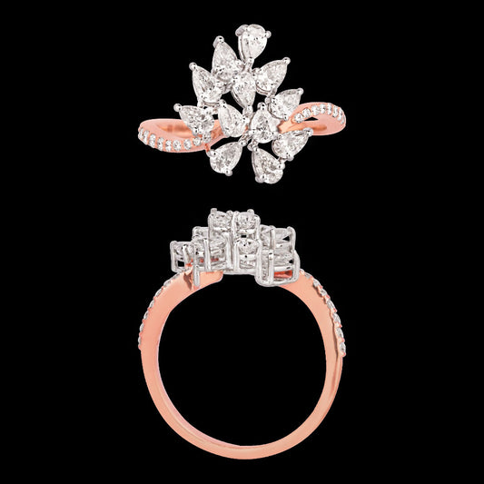 18K Rose Gold Diamond Ring - 0.986ct VVS-VS-GH