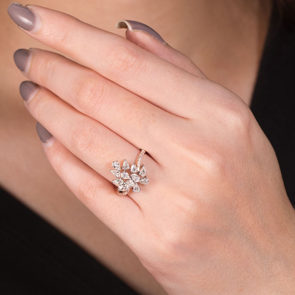 18K Rose Gold Diamond Ring - 0.986ct VVS-VS-GH