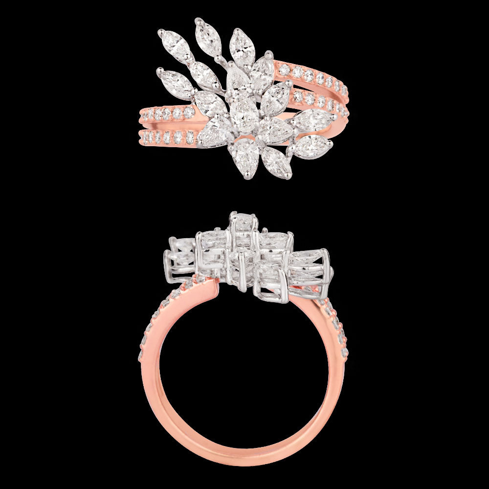 18K Rose Gold Diamond Ring - 1.29ct VVS-VS-GH