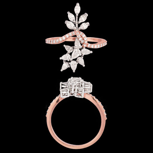 18K Rose Gold Diamond Ring - 0.779ct VVS-VS-GH