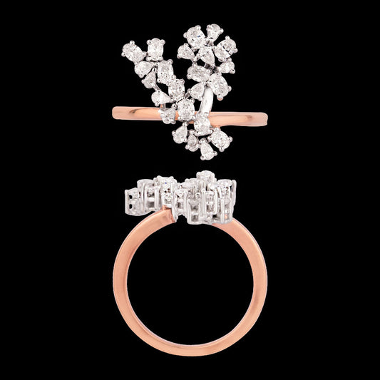 18K Rose Gold Diamond Ring - 0.84ct VVS-VS-EF