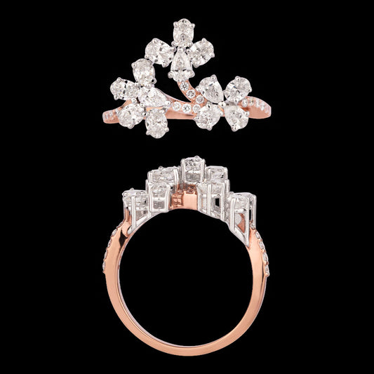18K Rose Gold Diamond Ring - 1.22ct VVS-VS-EF