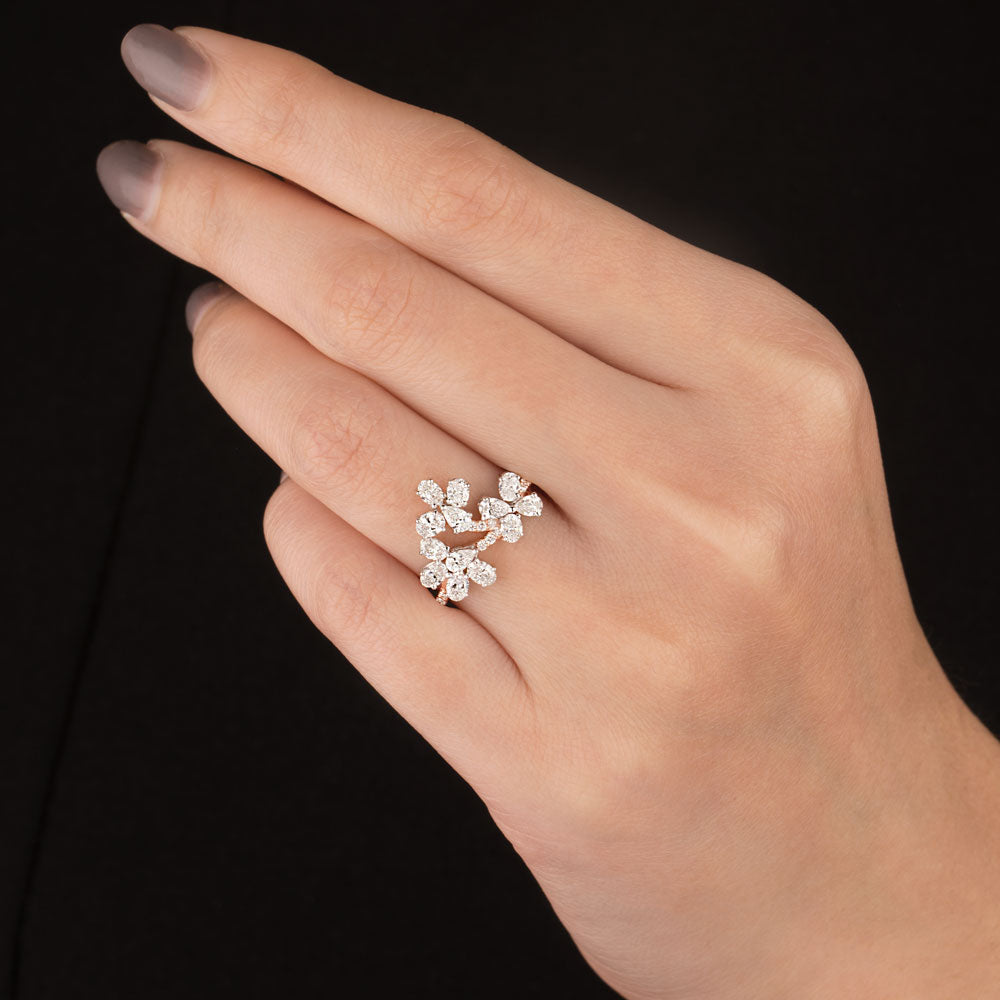 18K Rose Gold Diamond Ring - 1.22ct VVS-VS-EF