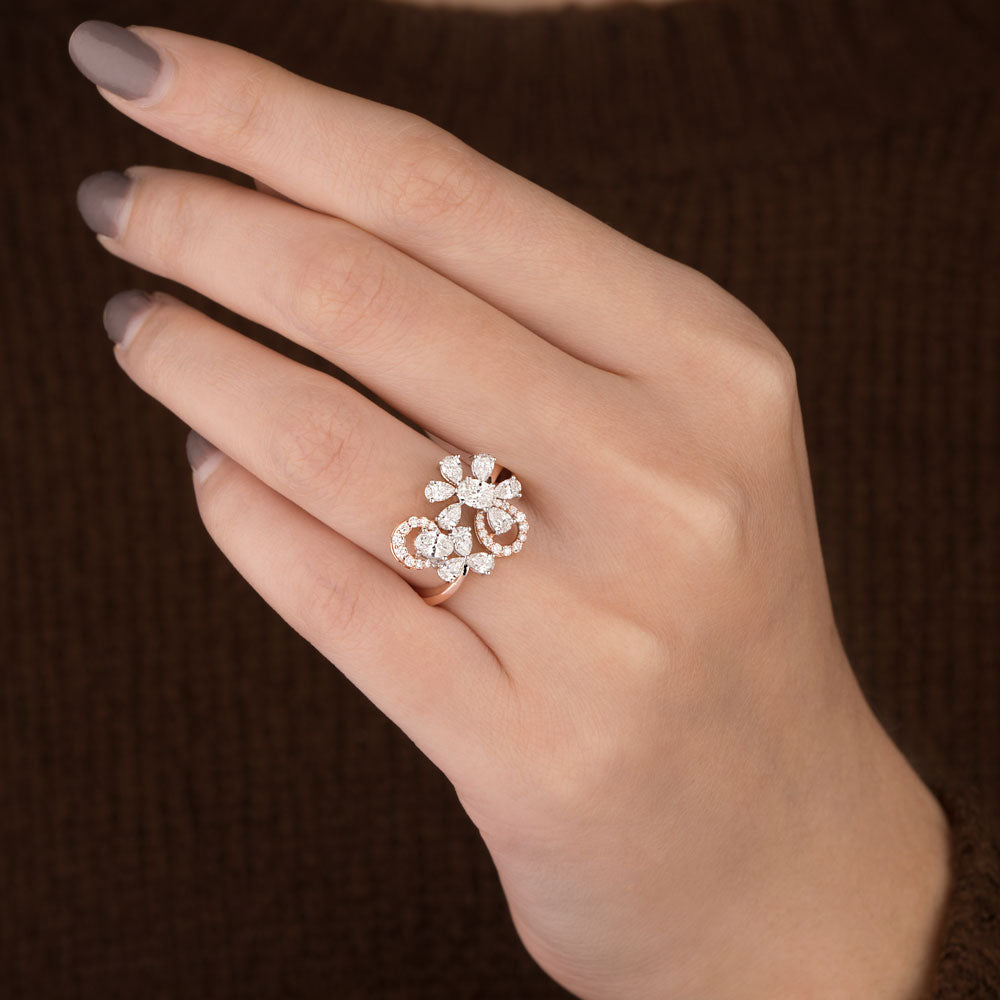 18K Rose Gold Diamond Ring - 1.249ct VVS-EF