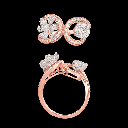 18K Rose Gold Diamond Ring - 1.208ct VVS-VS-FG