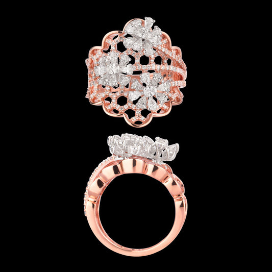 18K Rose Gold Diamond Ring - 1.962ct VS-SI-FG