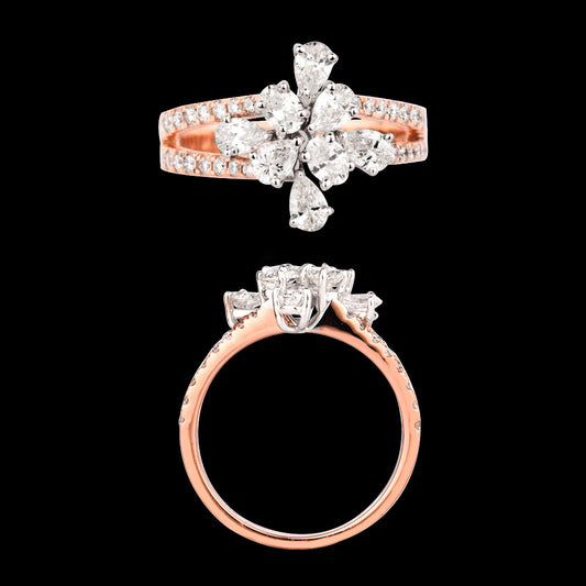 18K Rose Gold Diamond Ring - 1.25ct VS-SI-EF