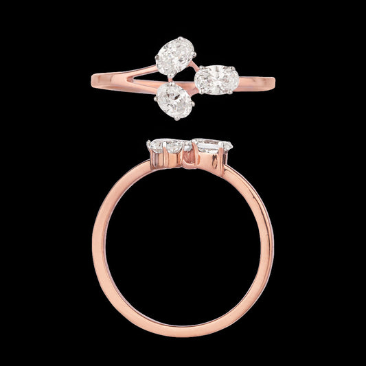 18K Rose Gold Diamond Ring - 0.553ct VS-GH
