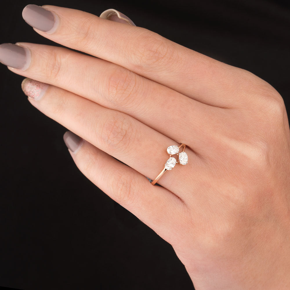 18K Rose Gold Diamond Ring - 0.553ct VS-GH