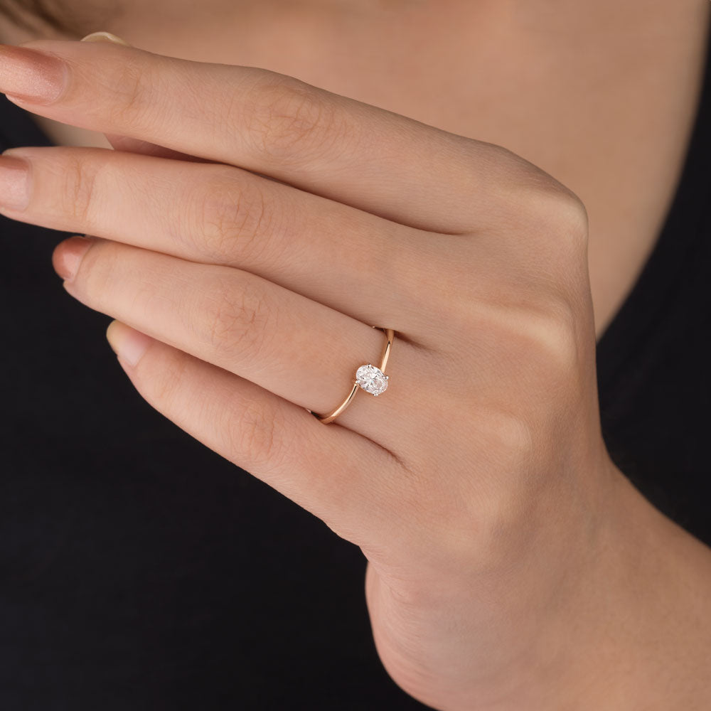 18K Rose Gold Diamond Ring - 0.335ct VS-EF