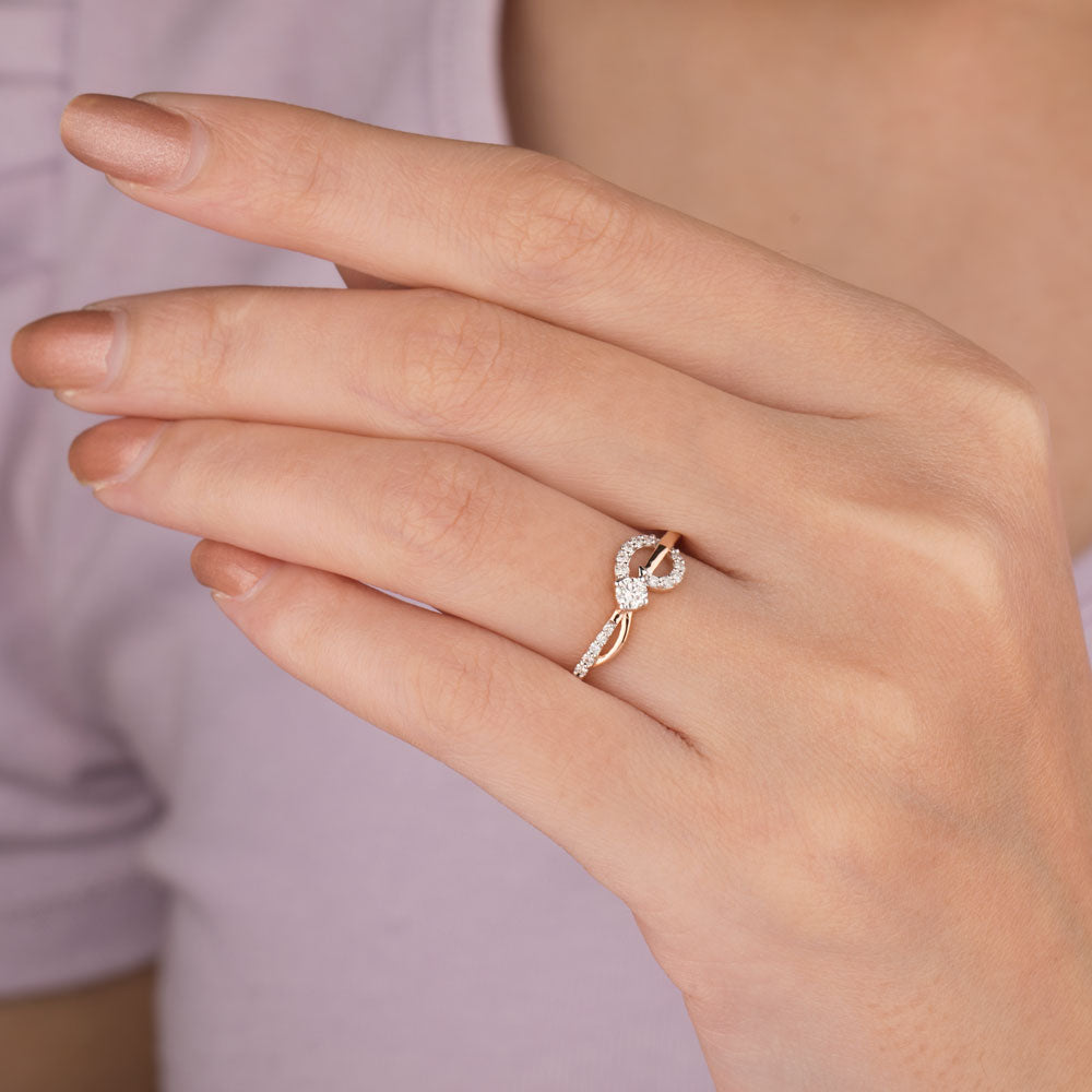 18K Yellow Gold Diamond Ring - 0.206ct VVS-VS-HI