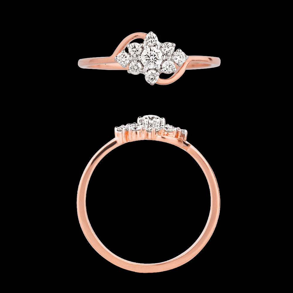18K Rose Gold Diamond Ring - 0.23ct VS-SI-GH