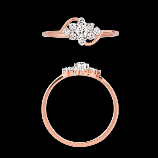 18K Rose Gold Diamond Ring - 0.23ct VS-SI-GH