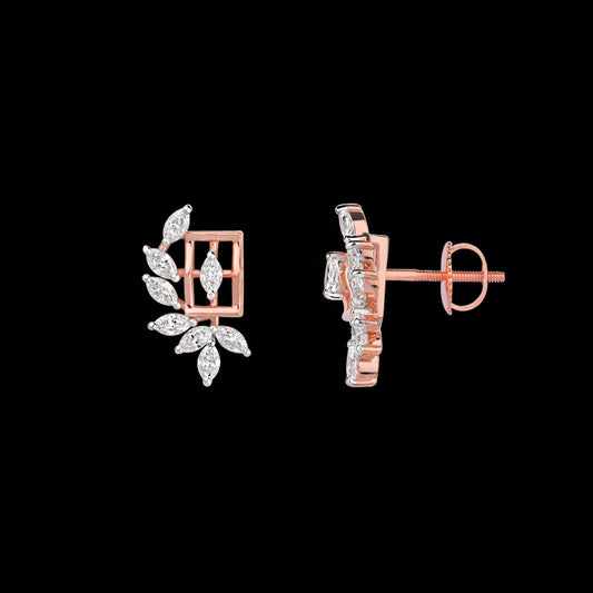 18K Rose Gold Diamond Earrings - 0.56ct VVS-VS-EF