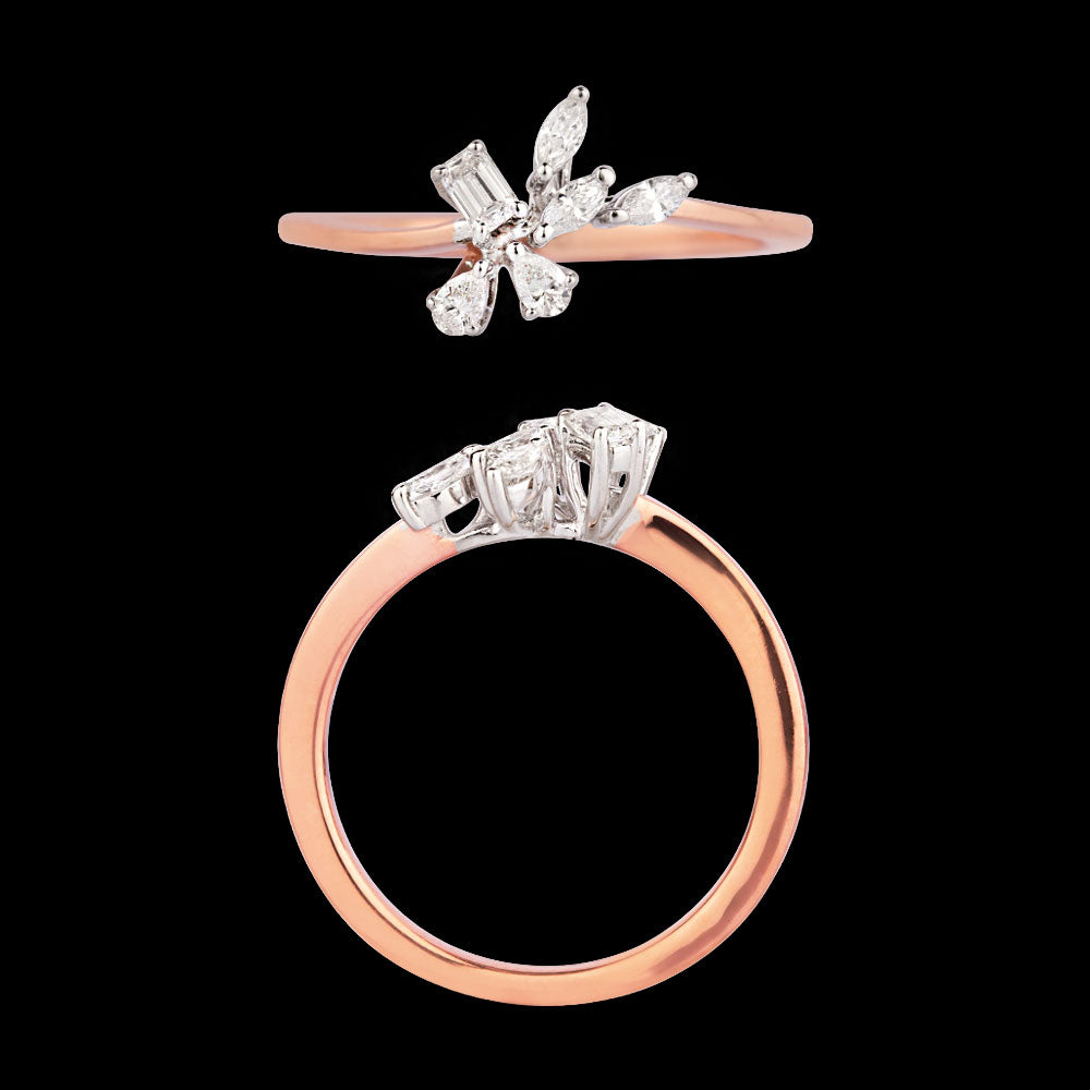 18K Rose Gold Diamond Ring - 0.262ct VVS-FG