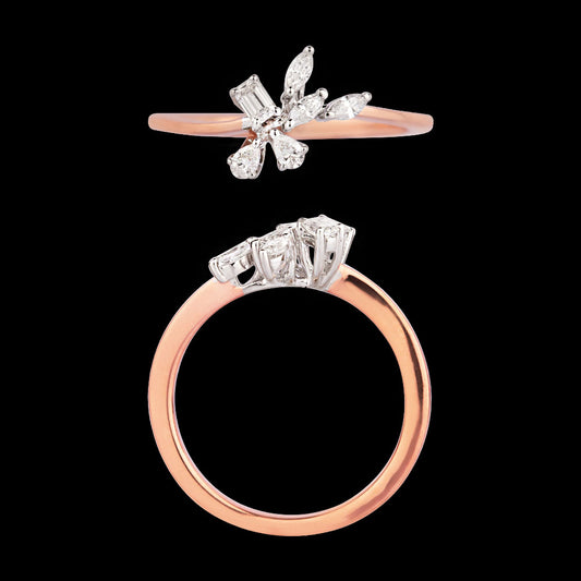 18K Rose Gold Diamond Ring - 0.262ct VVS-FG
