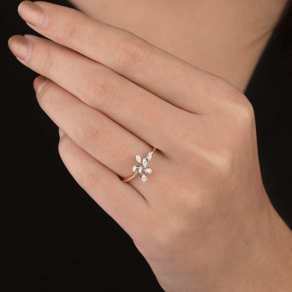 18K Rose Gold Diamond Ring - 0.262ct VVS-FG