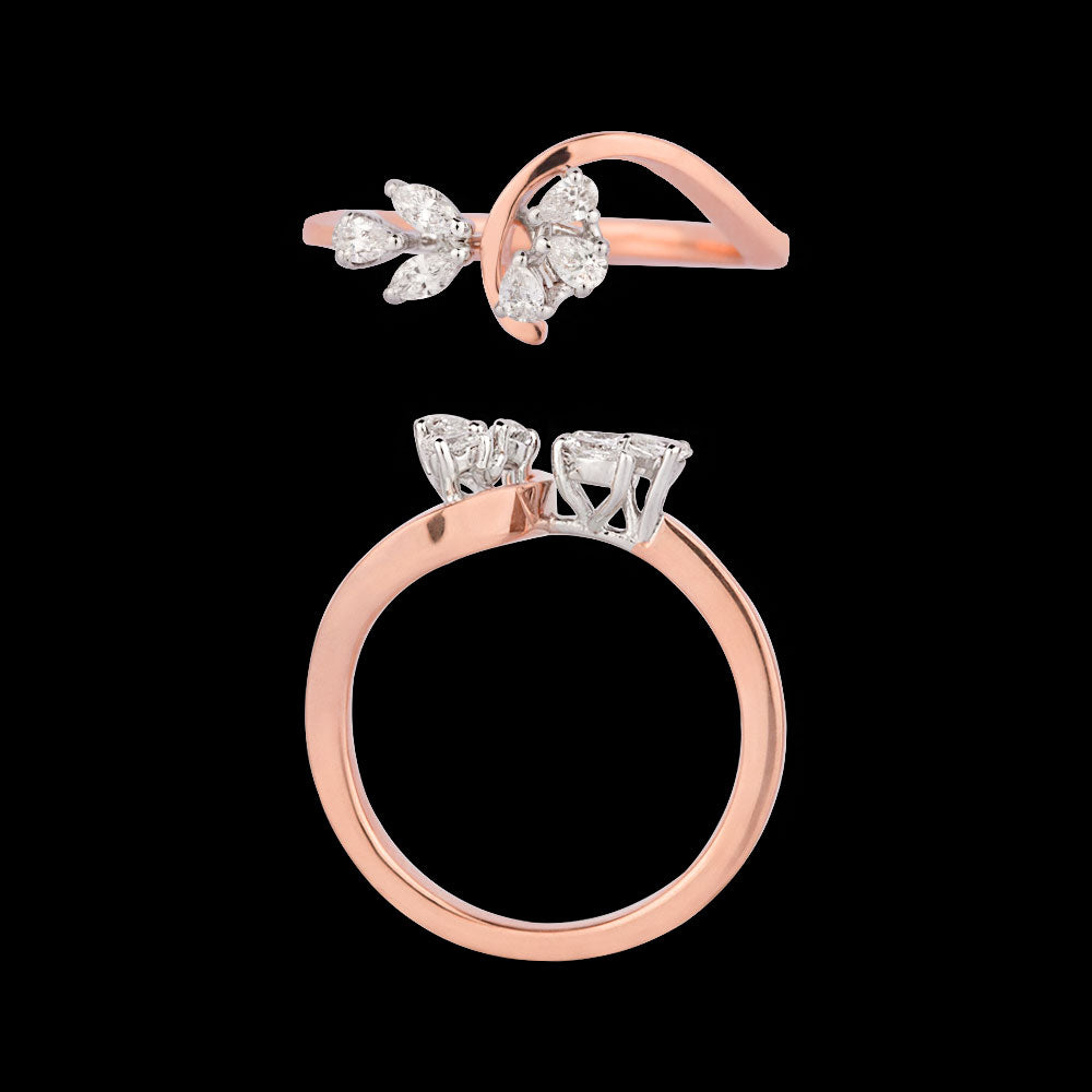 18K Rose Gold Diamond Ring - 0.237ct VVS-FG