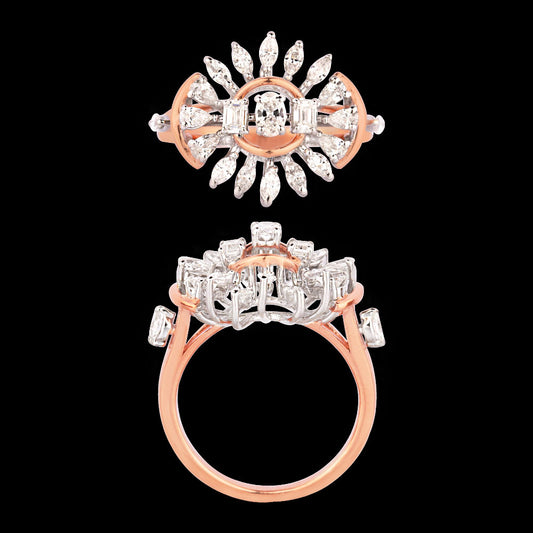 18K Rose Gold Diamond Ring - 0.919ct VVS-FG