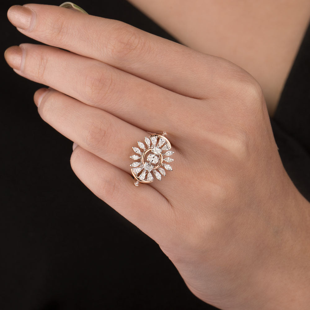 18K Rose Gold Diamond Ring - 0.919ct VVS-FG