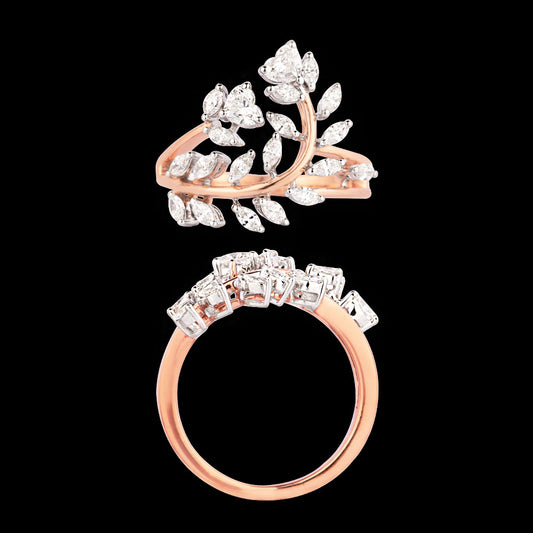 18K Rose Gold Diamond Ring - 0.898ct VVS-FG