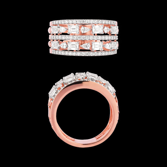 18K Rose Gold Diamond Ring - 1.321ct VVS-VS-FG