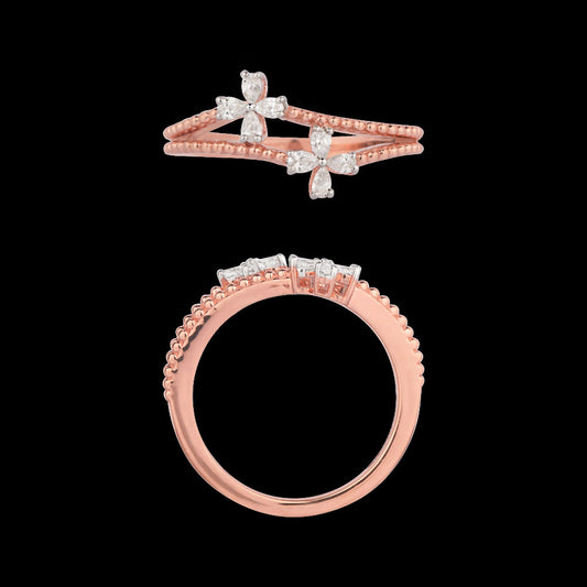 18K Rose Gold Diamond Ring - 0.239ct VVS-VS-EF