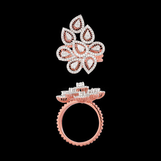 18K Rose Gold Diamond Ring - 1.047ct VVS-VS-EF