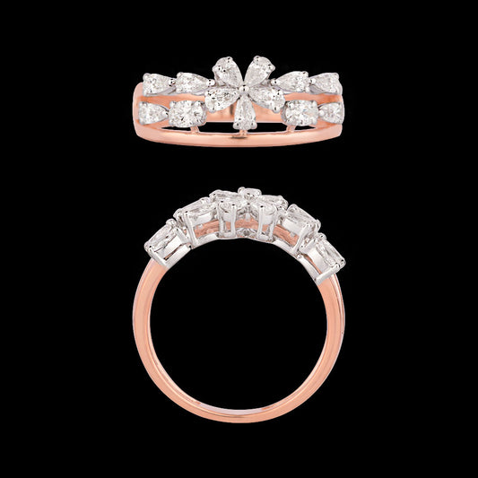 18K Rose Gold Diamond Ring - 0.693ct VVS-FG