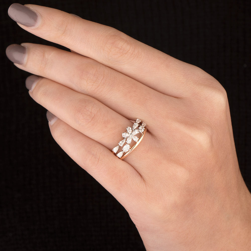 18K Rose Gold Diamond Ring - 0.693ct VVS-FG