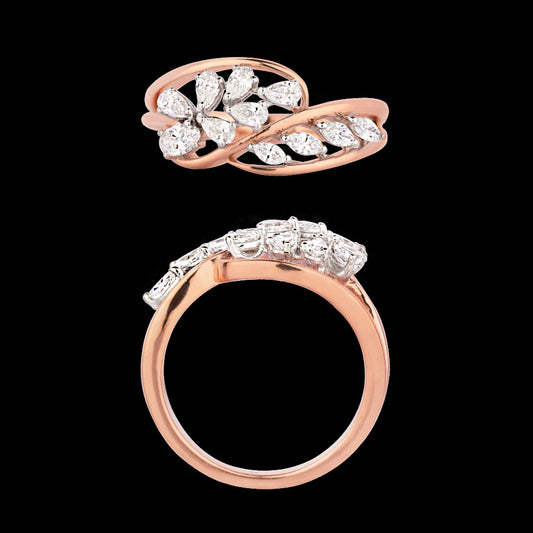 18K Rose Gold Diamond Ring - 0.502ct VVS-FG
