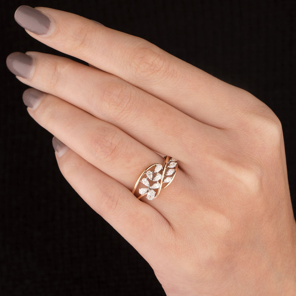 18K Rose Gold Diamond Ring - 0.502ct VVS-FG