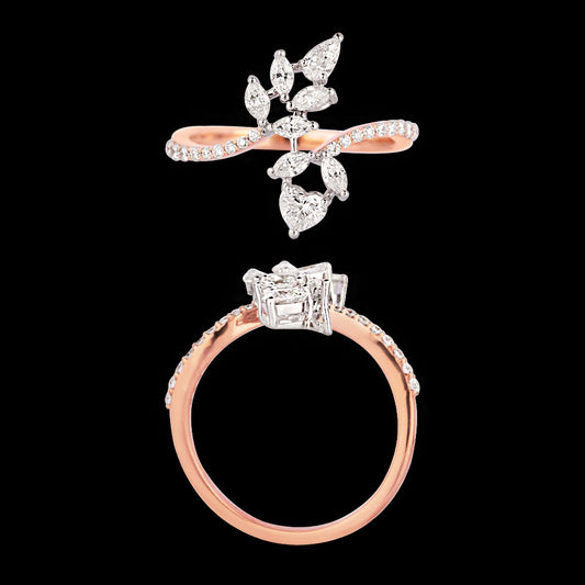 18K Rose Gold Diamond Ring - 0.652ct VVS-FG