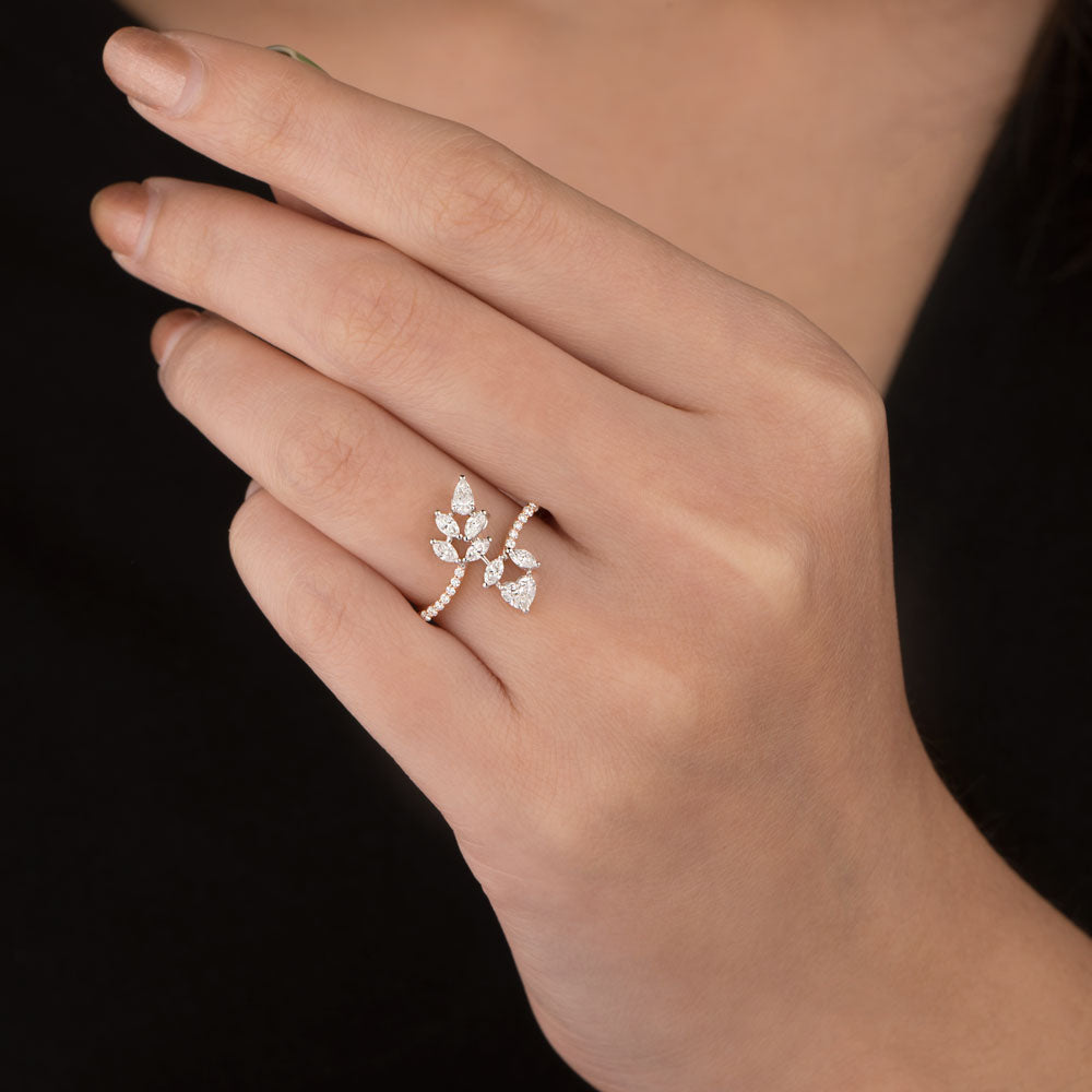 18K Rose Gold Diamond Ring - 0.652ct VVS-FG