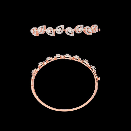 18K Rose Gold Diamond Kada - 1.522ct VS-SI-EF