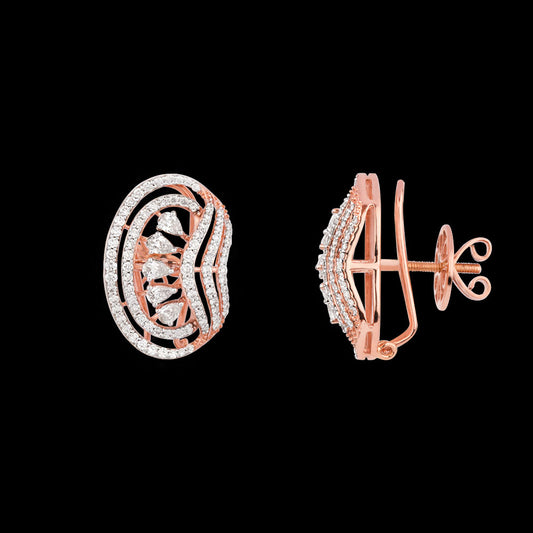 18K Rose Gold Diamond Earrings - 2.069ct VVS-VS-HI
